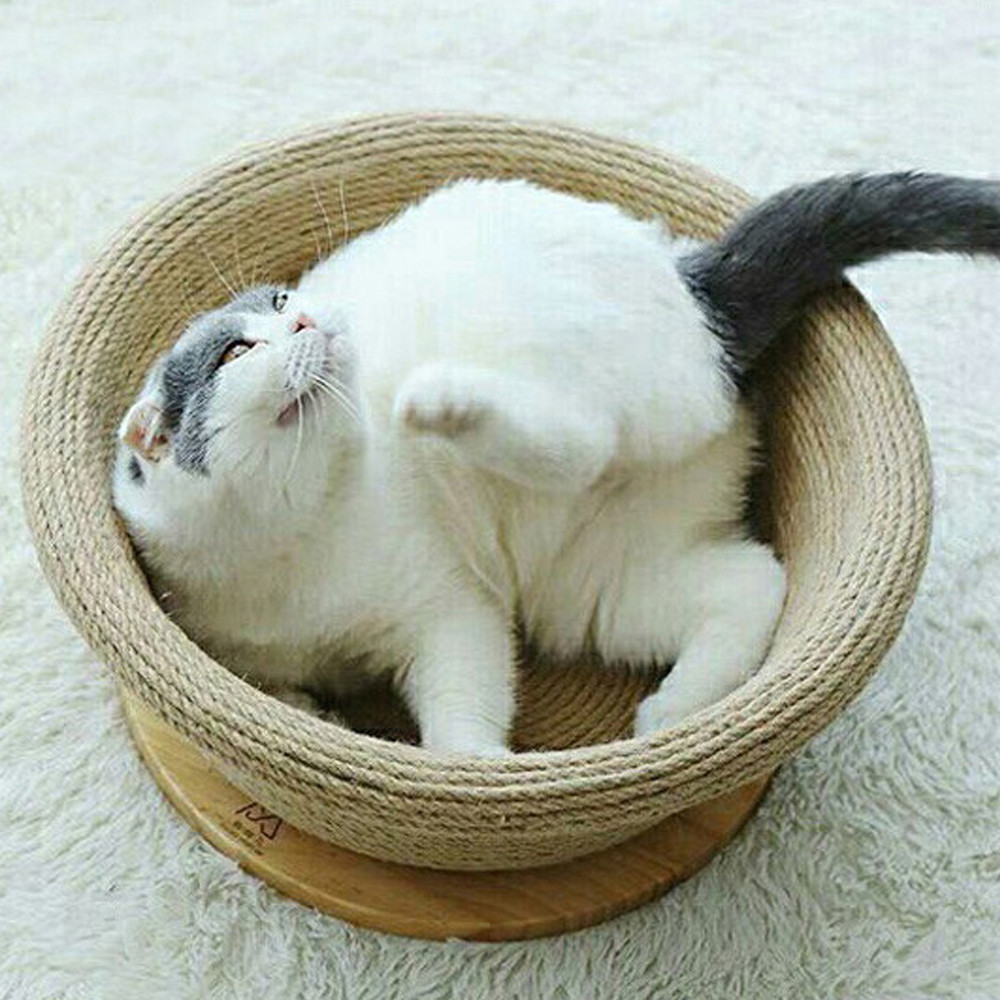 펫츠몬 고양이 원형 바구니 스크래쳐 (베이지)