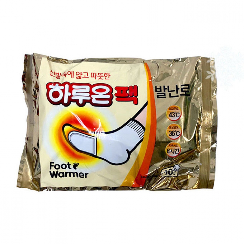 하루온팩 양말위에 붙이는 핫팩 발난로 2개입x5세트 - 온채널