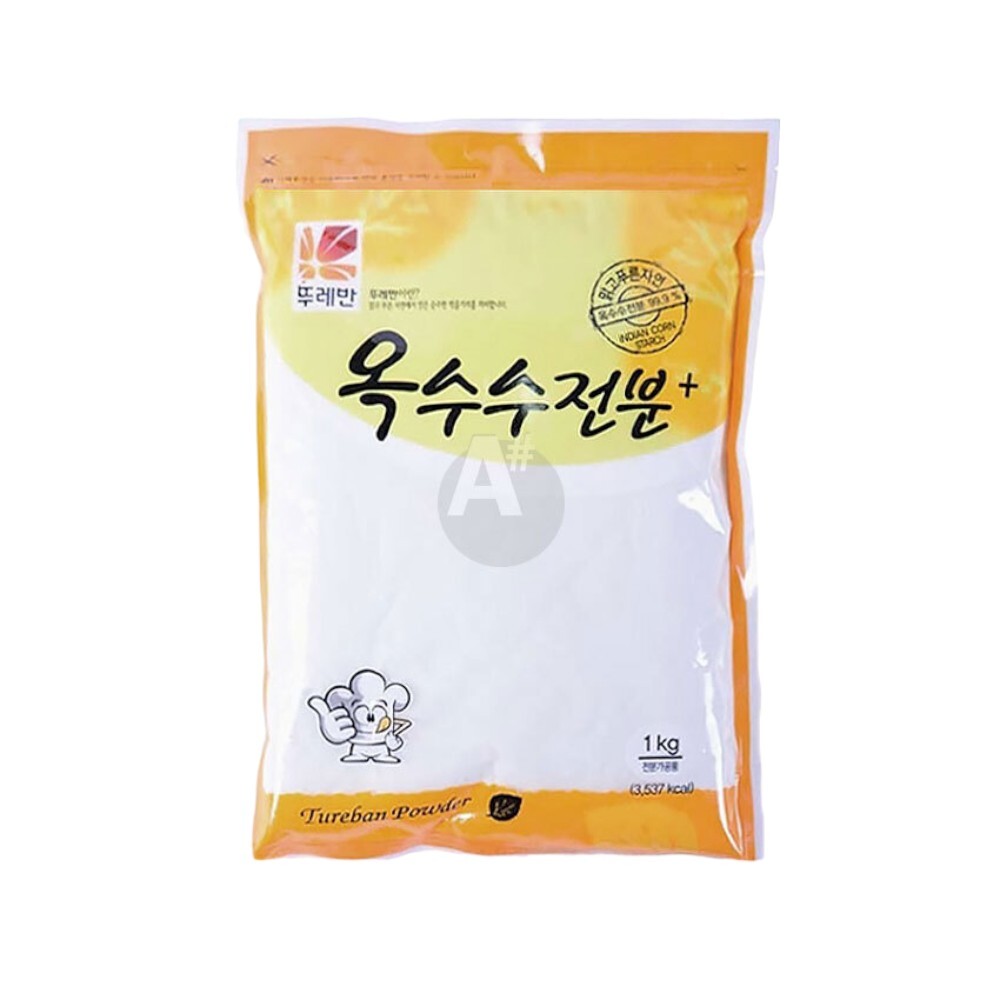뚜레반 옥수수전분 1Kg 요리용 전분가루 옥수수분말 - 온채널