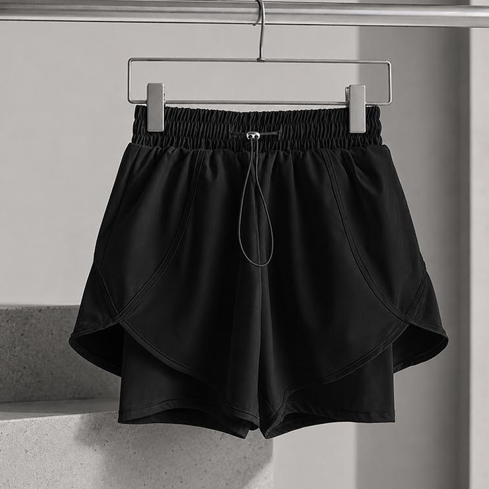 속바지 일체형 반바지 캉캉 플레어 밴딩 미니 반바지 스타일 여성 쇼츠 대표 이미지