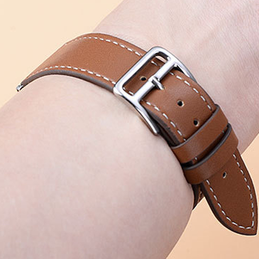 애플워치11 10 호환 스티치 가죽밴드 심플스타일 스트랩 시계줄 42mm 46mm 이미지 3