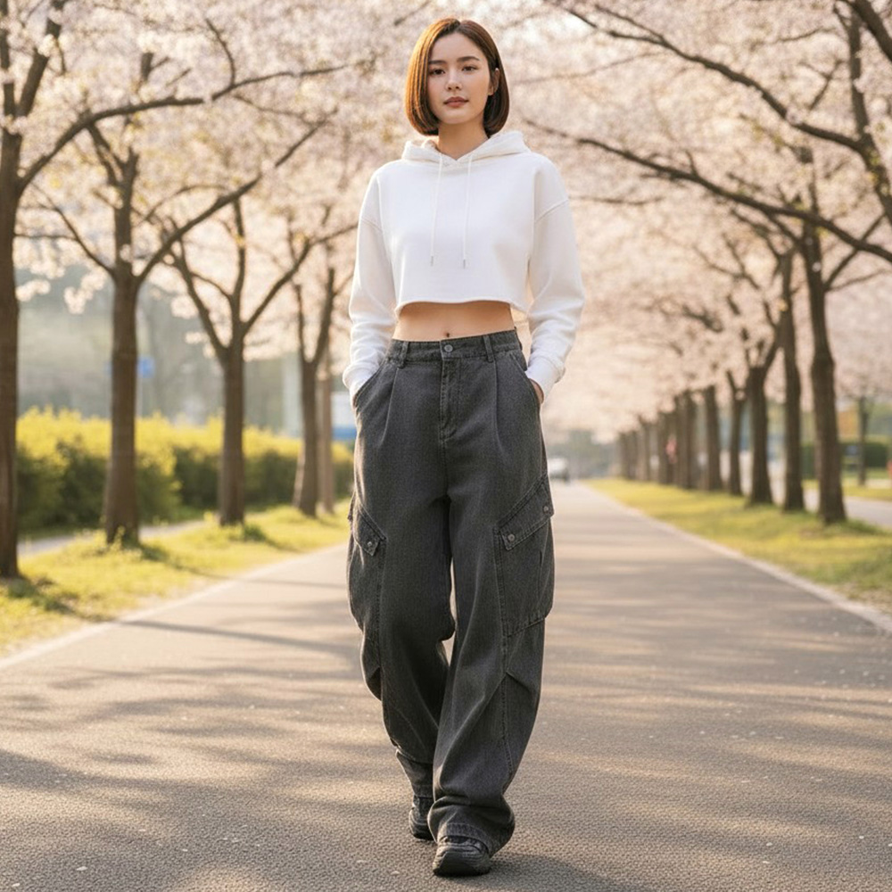 SD-262064 스트리트핏 롬보크 와이드바지 카고 대표 이미지