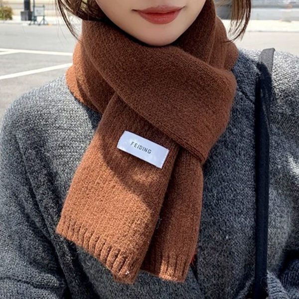 포근 라벨 머플러 데일리 겨울 캐주얼 감성목도리 대표 이미지