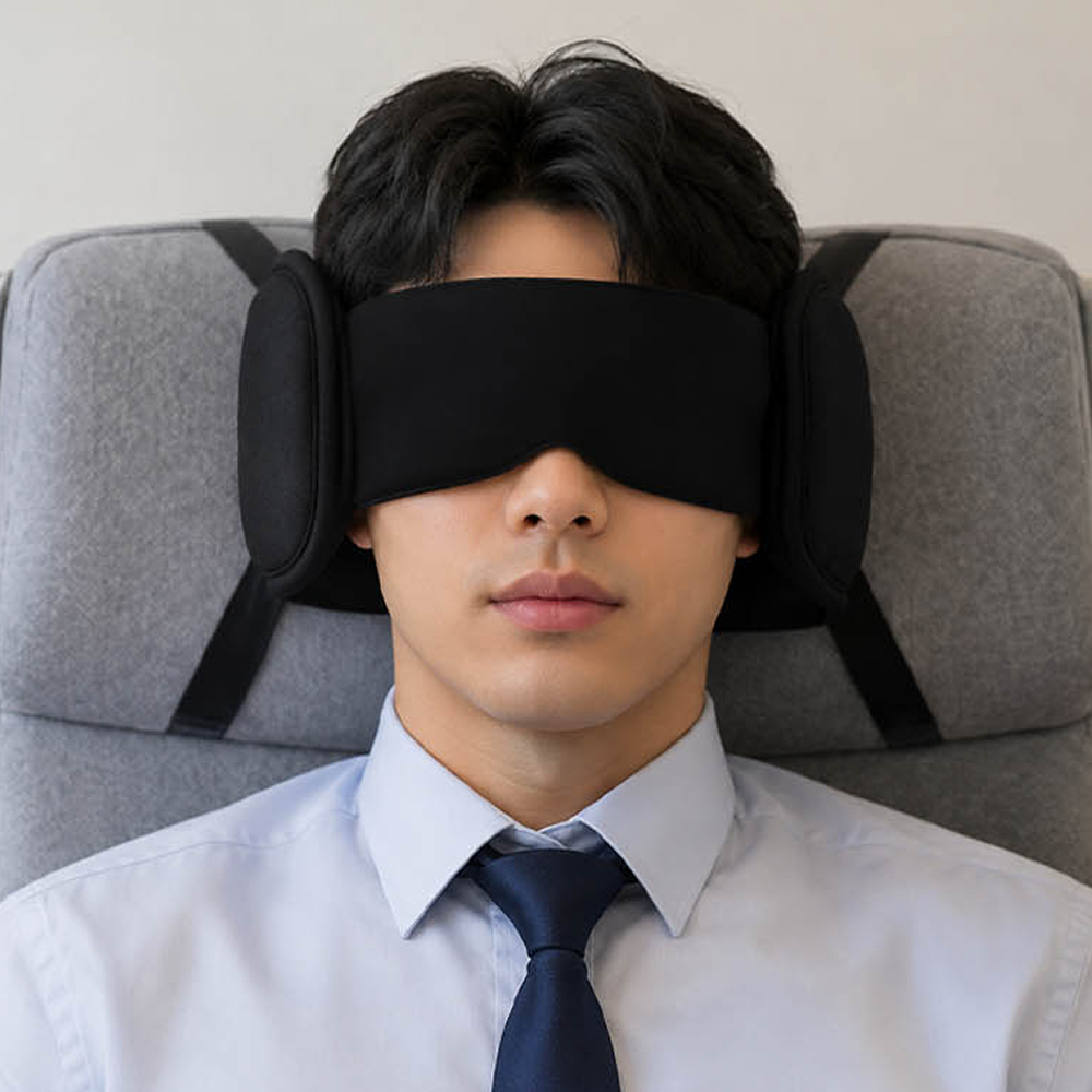 기내용 여행안대 머리고정 차광 수면안대 휴대용 여행용품 대표 이미지