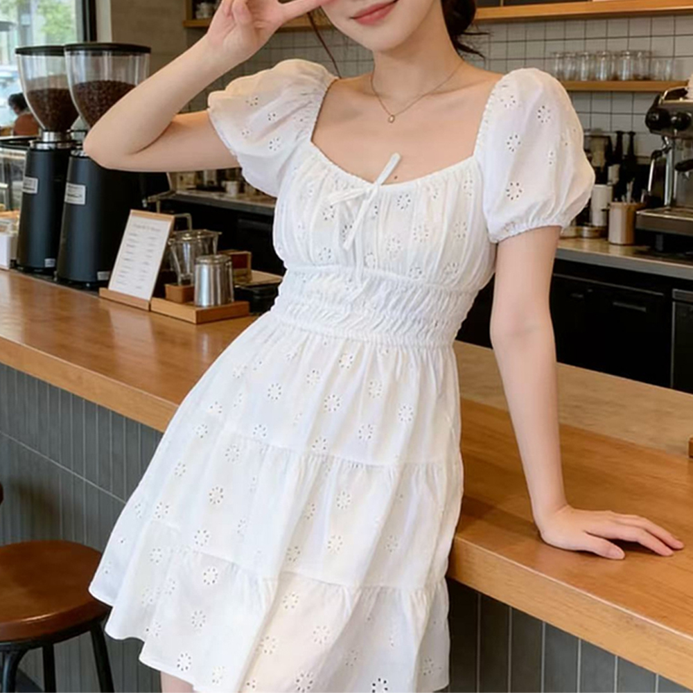 러블리 펀칭 플레어 미니 원피스 do-d1 DO-1009934 대표 이미지
