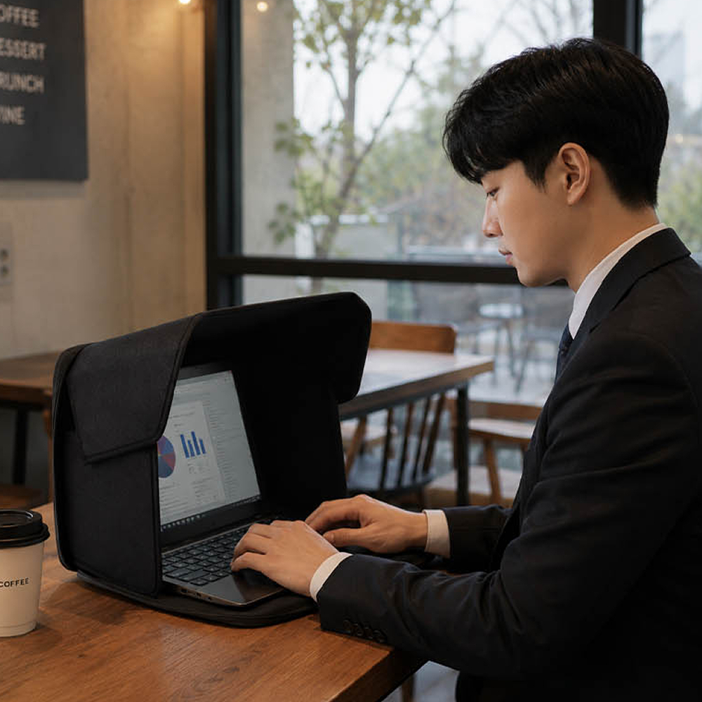 노트북 햇빛가리개 사생활보호 화면 가리개 대표 이미지
