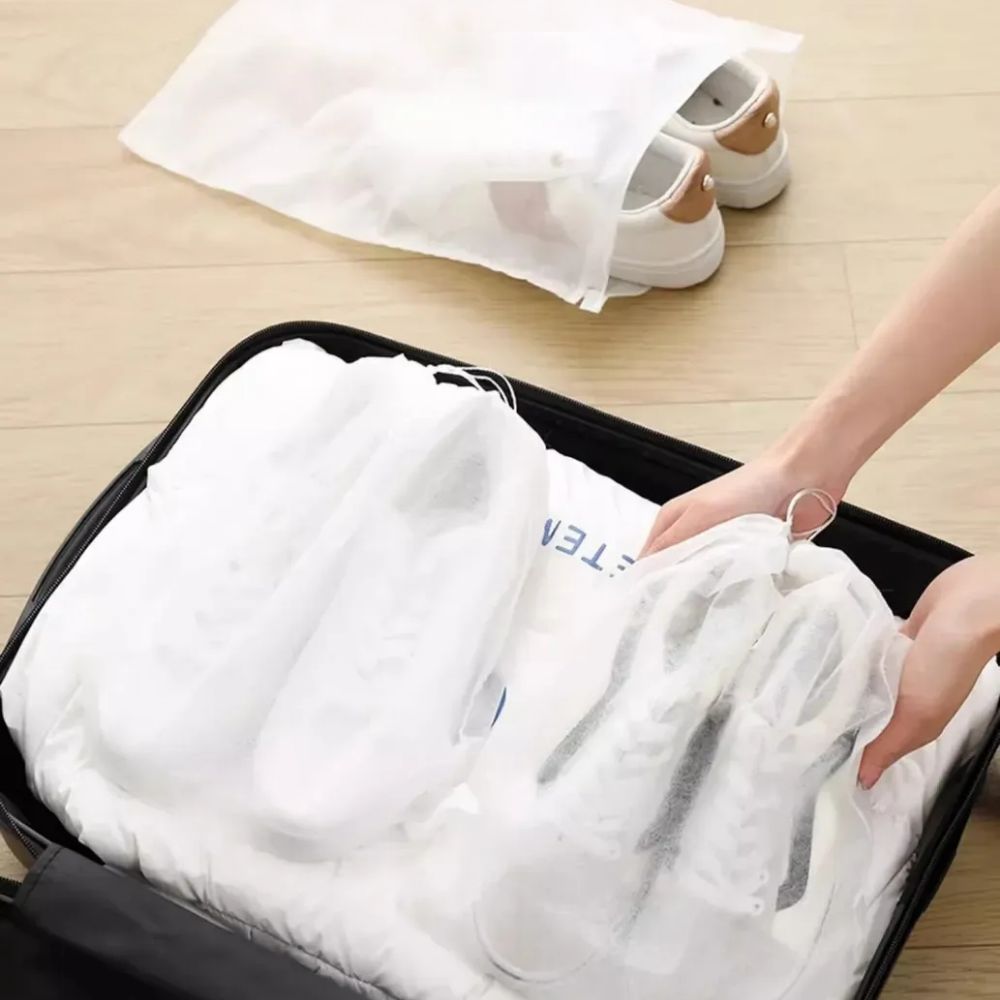 부직포 신발보관가방 여행용 신발주머니 운동화 보관백 50개 이미지 1