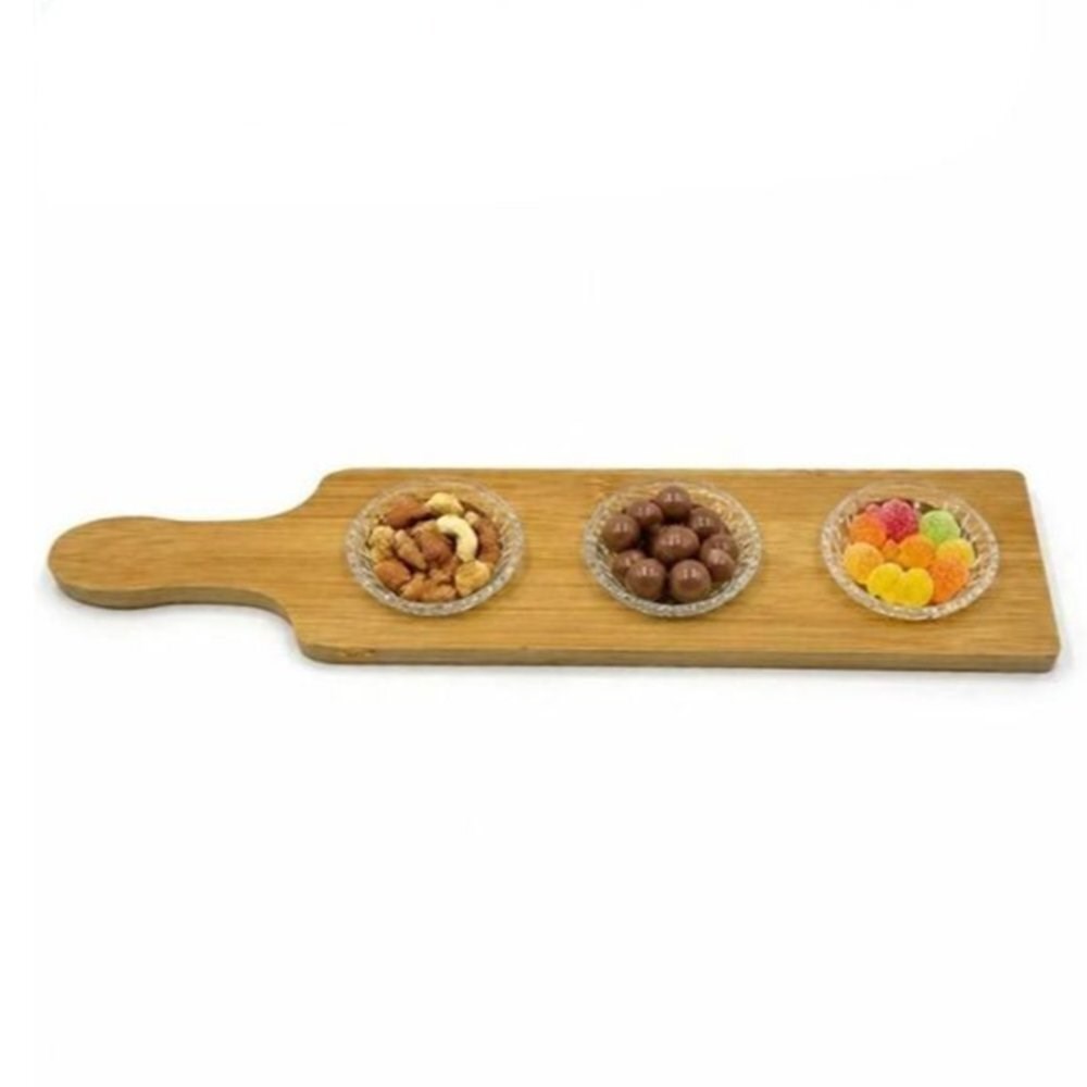 카페 식당 소스볼 디저트 서빙 쟁반 샘플러 우드 컵트레이 3구 대표 이미지