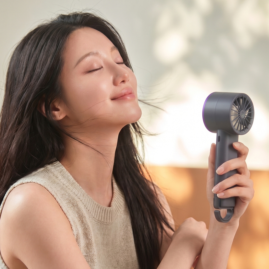 네코 냉각 휴대용 선풍기 아이스 펠티어 손풍기 NK-IC720 미니 탁상용 선풍기 이미지 3