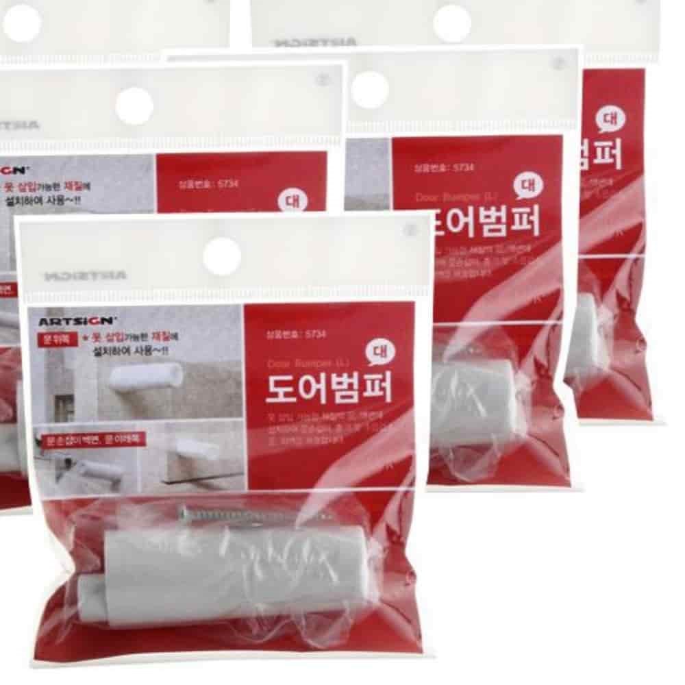 도어범퍼 화이트 대형 5개 벽보호 방문도어스토퍼 방문닫힘방지 대표 이미지