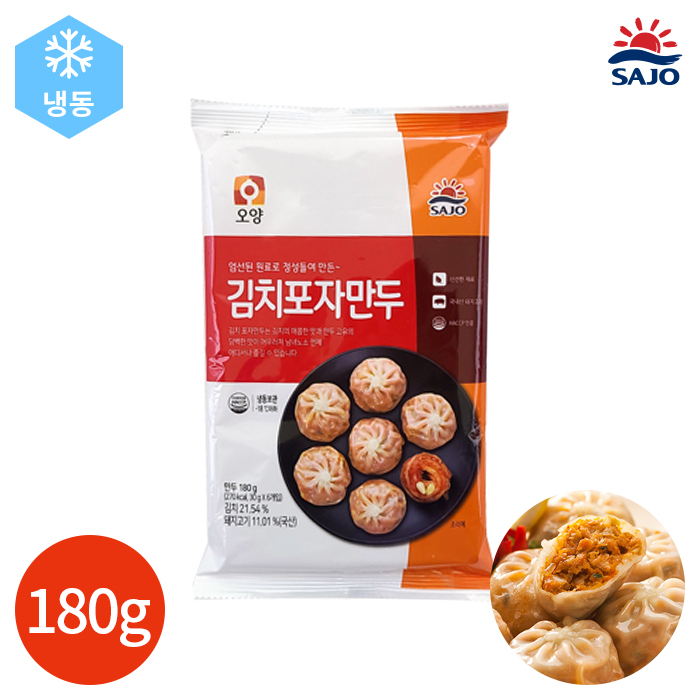 CL 사조오양 김치포자만두 180g x 6봉 대표 이미지