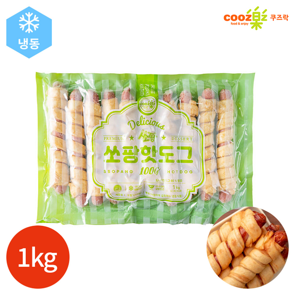 CL 와이앤비 쏘팡 핫도그 1kg(10개입) x 1팩 대표 이미지
