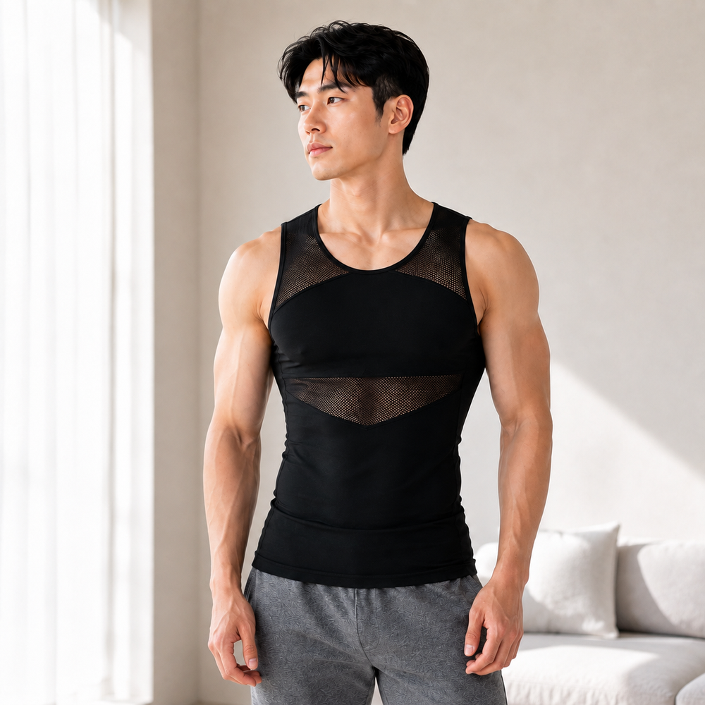남자 체형보정 나시 복부압박 슬림 크로스백 이너웨어 대표 이미지