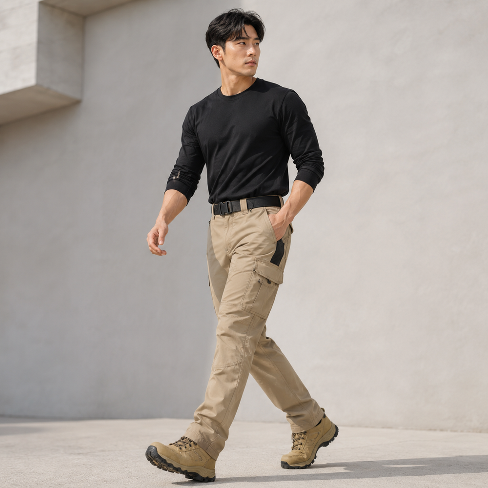 남성 택티컬 카고바지 멀티포켓 아웃도어 작업팬츠 용 대표 이미지