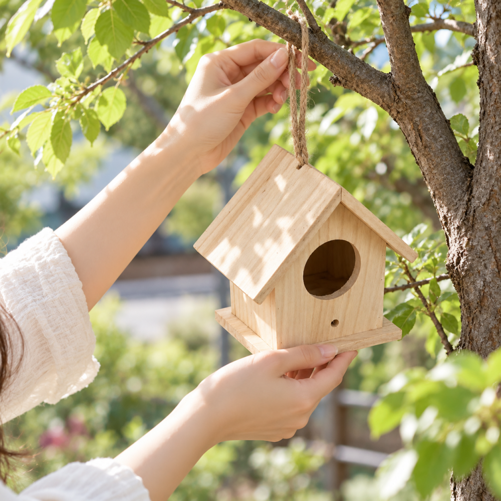 원목 새집 앵무새 둥지 소형 조류 새장용 나무집 이미지 4