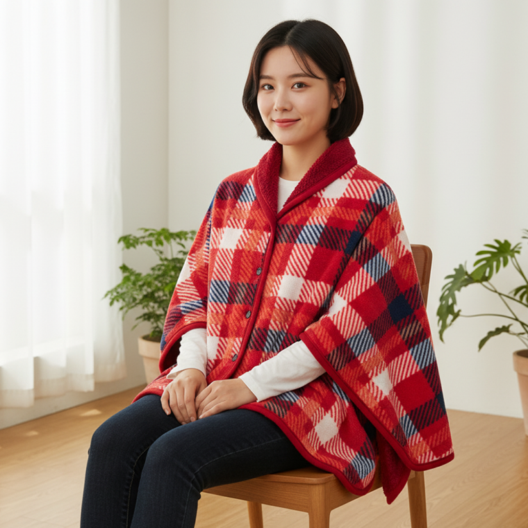 망토 똑딱이 무릎 담요 캠핑 극세사 단추 학생 중형 블랭킷 차량용 사무실 8 대표 이미지