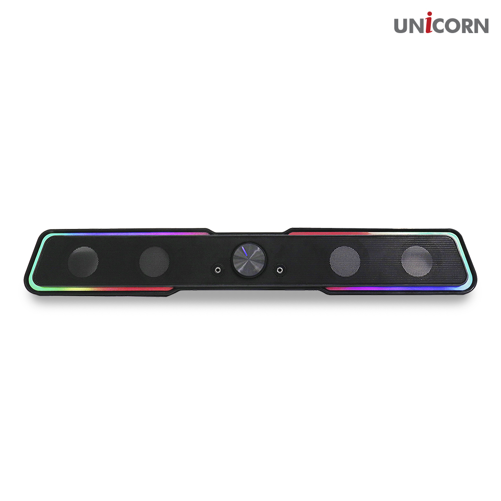 유니콘2세대 레인보우 RGB LED 게이밍 USB 2채널 컴퓨터 PC사운드바 스피커 SB-M9 대표 이미지