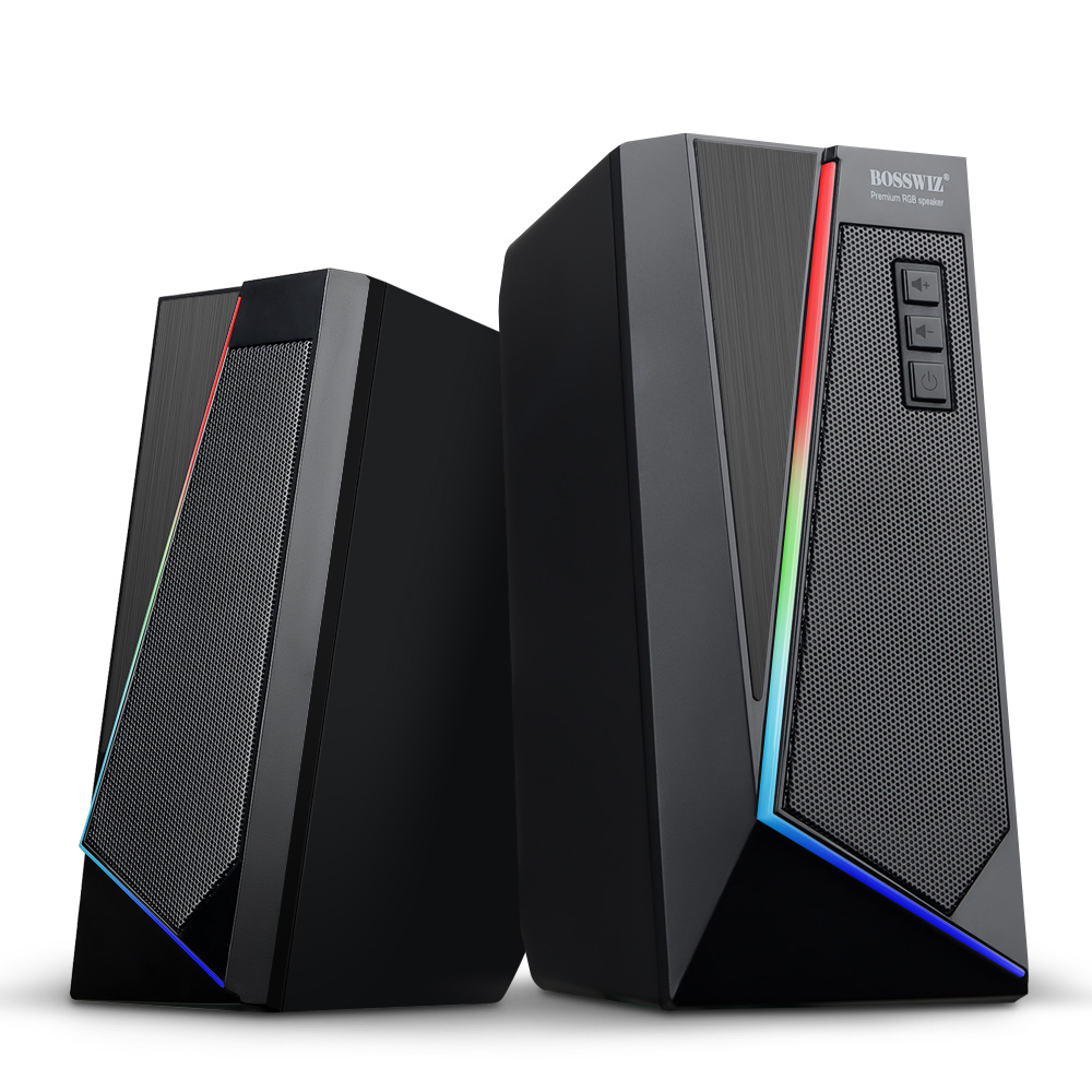 BOSSWIZ RGB 터치 LED 2채널 USB 스피커 OCS S20 이미지 3