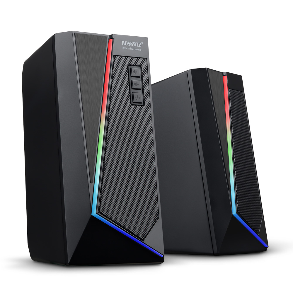 BOSSWIZ RGB 터치 LED 2채널 USB 스피커 OCS S20 이미지 2