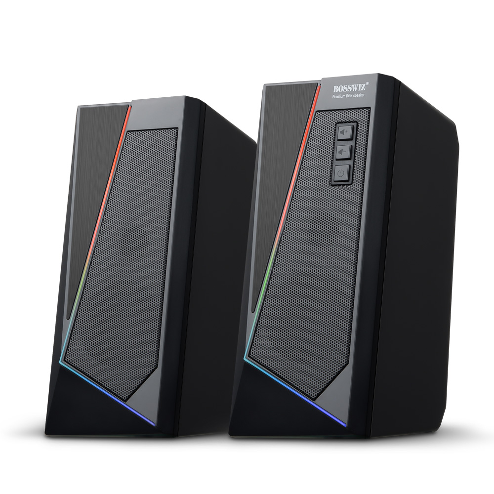 BOSSWIZ RGB 터치 LED 2채널 USB 스피커 OCS S20 이미지 1
